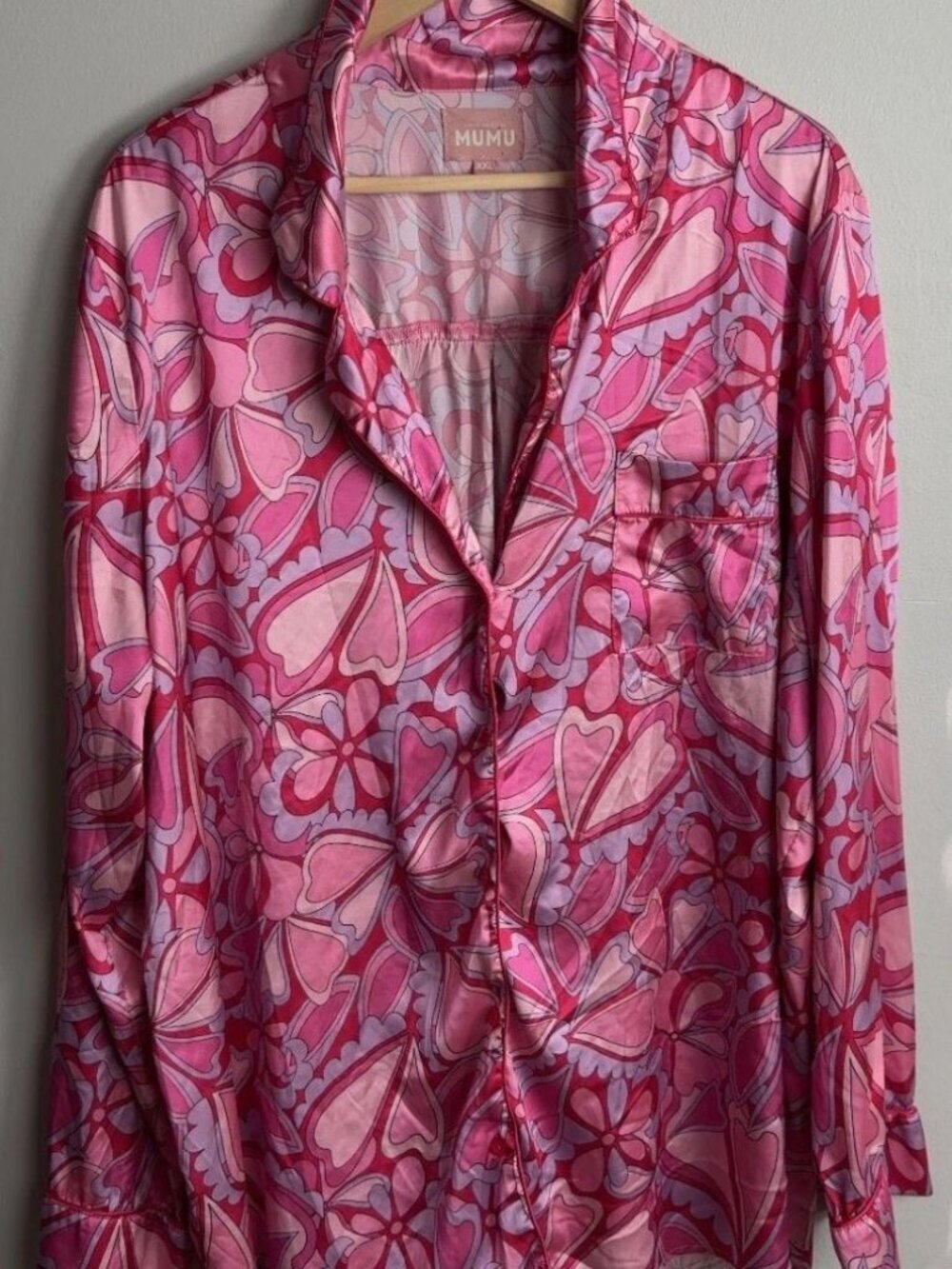 Show Me Your Mumu Favorite PJ Set Candy Hearts Satin Lounge Shorts Plus Size XXL